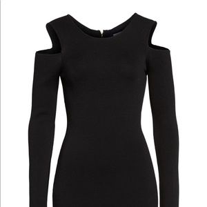 Eliza J Black Cold Shoulder Dress